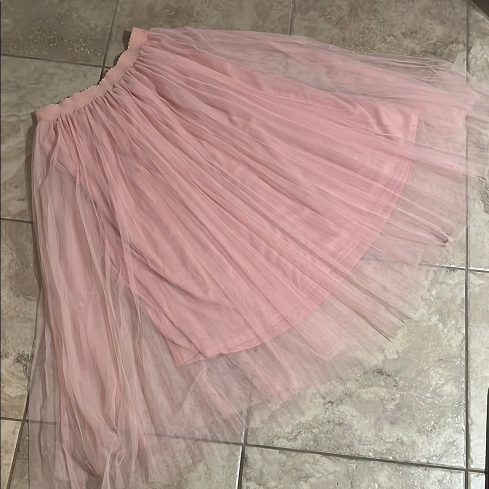 Elegant Pink Tulle Skirt